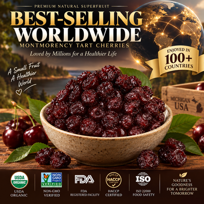 🍒The World’s Most Perfect Fruit: Organic Montmorency Dried Tart Cherries-EV
