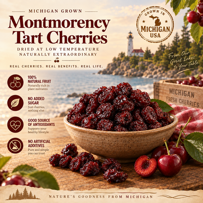 🍒The World’s Most Perfect Fruit: Organic Montmorency Dried Tart Cherries-EV