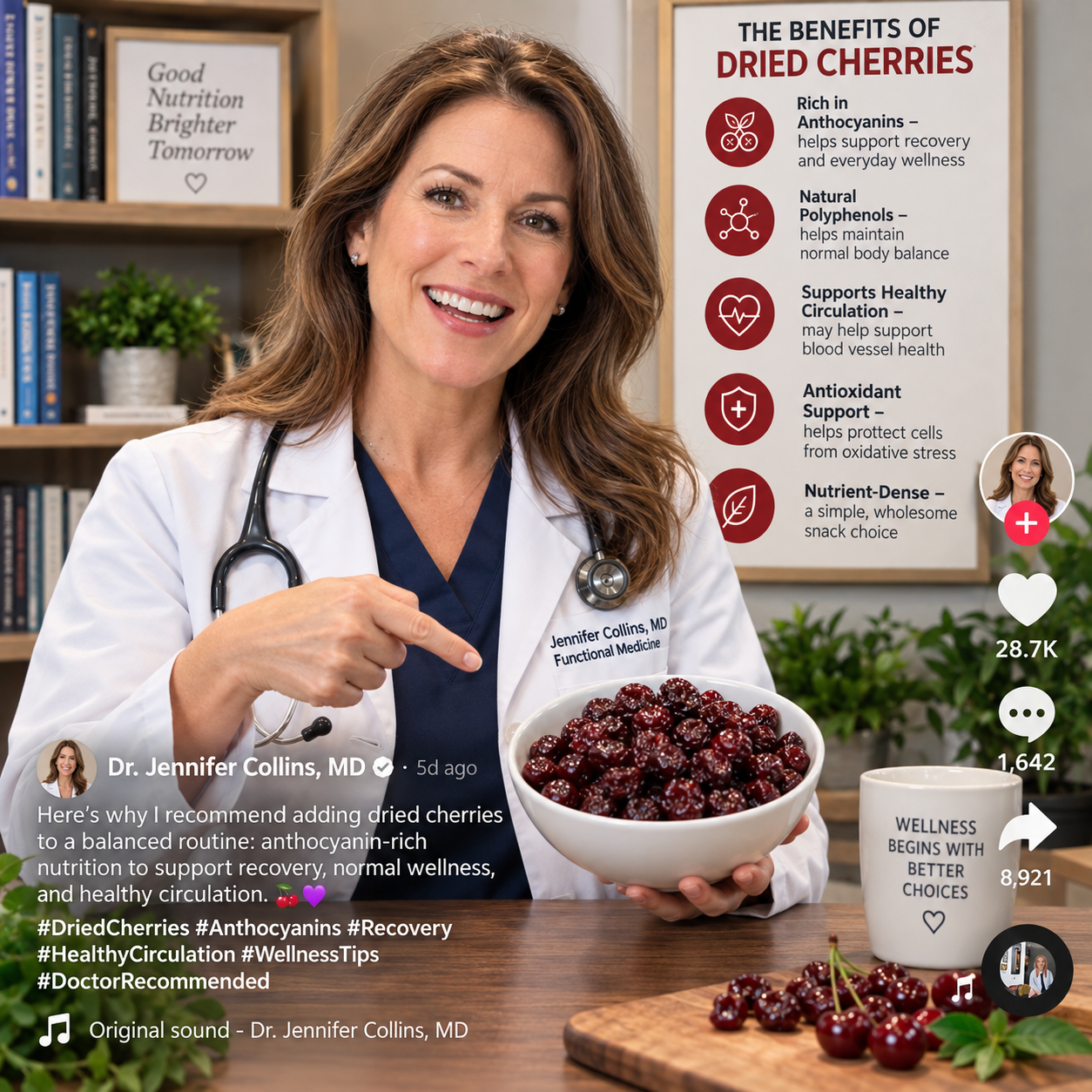 Tart cherry nutrition education artwork